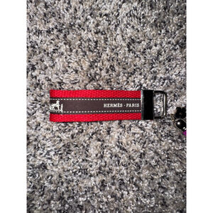 Handmade Red Key Chain made using authentic ribbon ￼